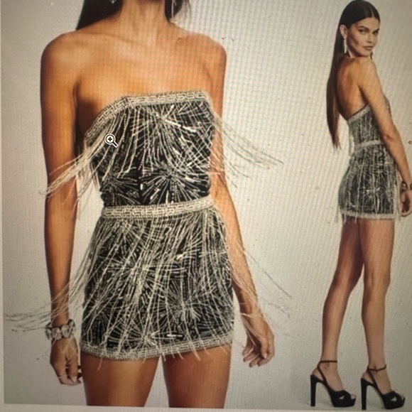 Retrofete Dixie sequin fringe mini dress - Picture 5 of 9